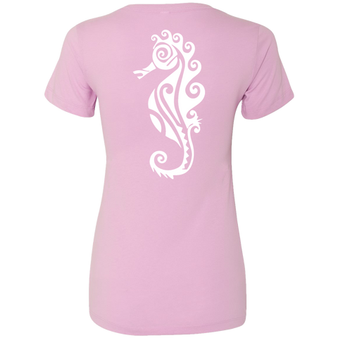 Women's Sea Horse V-Neck Tee - Hook Tribe