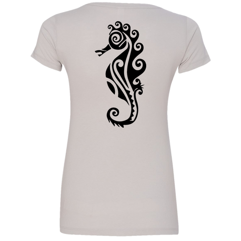 Women's Sea Horse V-Neck Tee - Hook Tribe