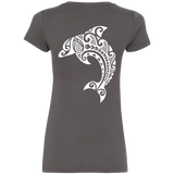 Women's Leaping Dolphin V-Neck Tee - Hook Tribe