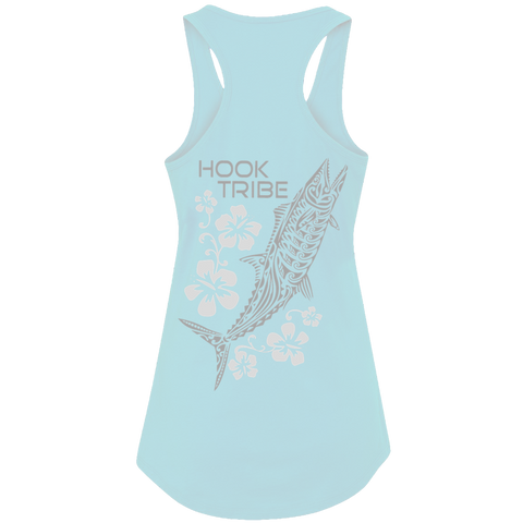 Women's Kingfish Flower Tank Top - Hook Tribe