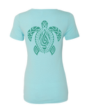 Women's Honu V-Neck Tee - Hook Tribe