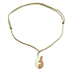 Hei Matau Wood and Bone Maori Necklace - Hook Tribe