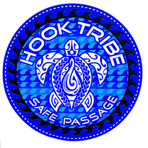 Hook Tribe Honu Patch Sticker Blue Wave