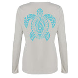 Women's Honu L/S Performance Tee in Sport Silver - Hook Tribe