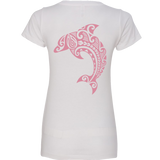 Women's Leaping Dolphin V-Neck Tee - Hook Tribe